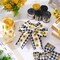 36 Yard Sunflower Wired Edge Ribbon 6 Roll 2.5 Inch Buffalo Plaids Flower Fabric Ribbon Spring Summer Floral Decorative Craft Ribbon